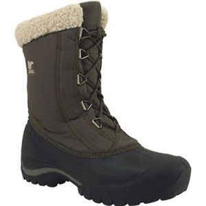 Sorel olive green insulated snow boots
